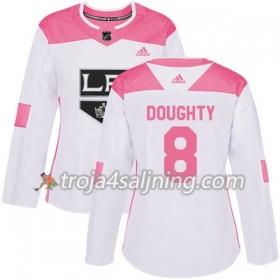 Los Angeles Kings tröja Drew Doughty 8 Vit 2017-2018 Adidas Rosa Fashion Authentic - Dame NHL Tröjor